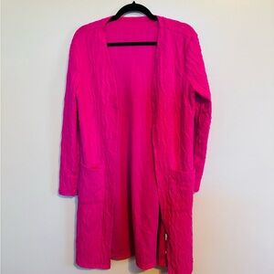 SHEIN pink long cardigan size medium
